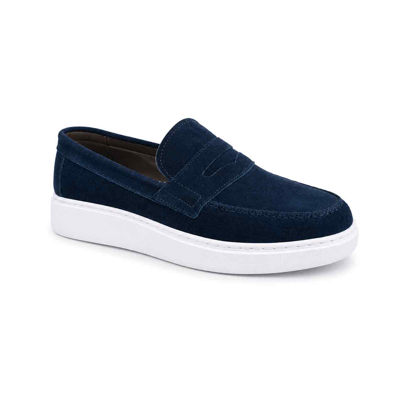 Moccasin pour homme 270 bleu daim    Mocassin homme Maroc